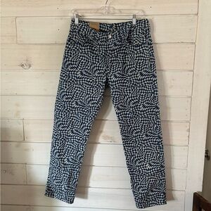 Levi's Blue and White Patterned Women Jeans